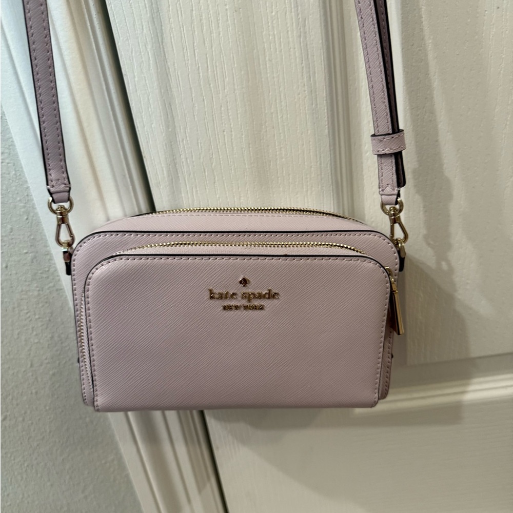 Kate Spade Staci Dual Zip Around Mini Crossbody in Pastel Lavender